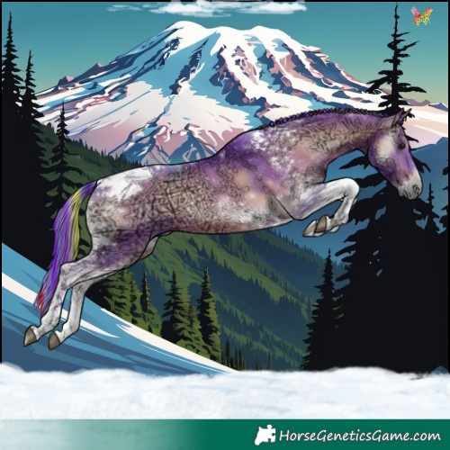 Horse Color:Painted Watercolor Brown Ice Onyx Tobiano