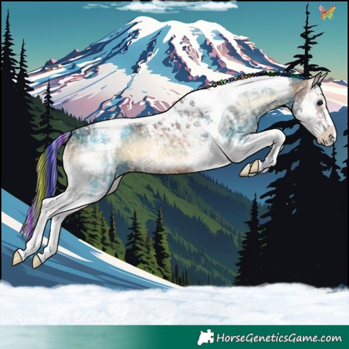Horse Color:Painted Bay Ice Onyx Splash Tobiano