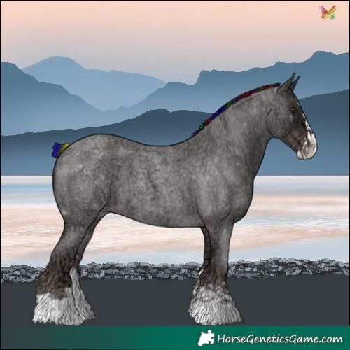 Horse Color:Platinum Painted Liver Red Ice Roan Splash 