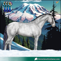 Horse Color:Platinum Painted Brown Ice Roan Onyx Splash Tobiano