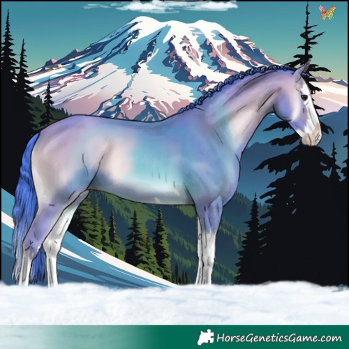 Horse Color:Watercolor Sable Champagne Onyx Splash