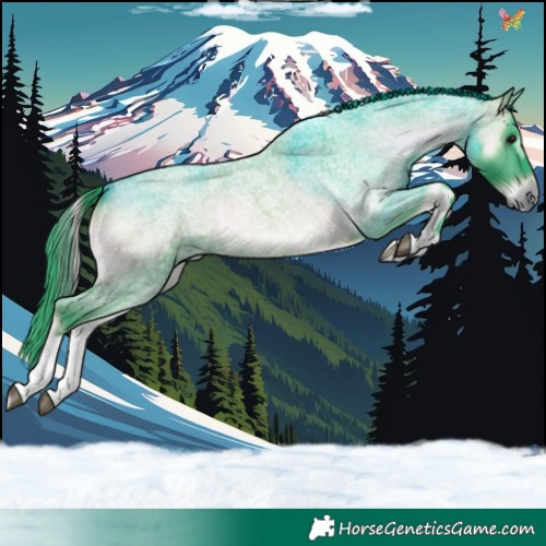 Horse Color:Watercolor Brown Roan Onyx Tobiano