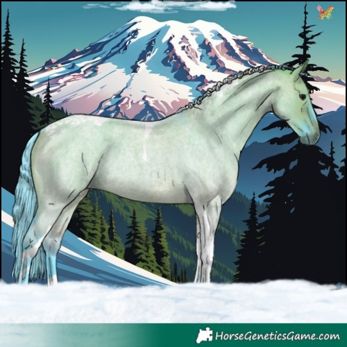 Horse Color:Watercolor Brown Roan Dun Tobiano 