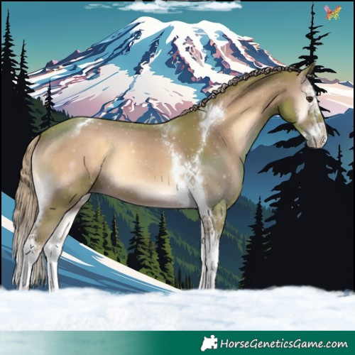Horse Color:Watercolor Liver Red Onyx Splash Tobiano 
