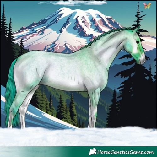 Horse Color:Watercolor White Spotted Brown Roan Onyx 