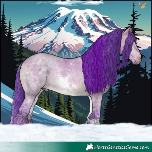 Horse Color:Watercolor White Spotted Brown Dun Sabino