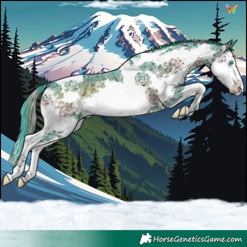 Horse Color:Watercolor Blue Onyx Ice Sabino Splash Tobiano