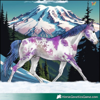 Horse Color:Painted Watercolor Smoky Blue Onyx Splash Tobiano