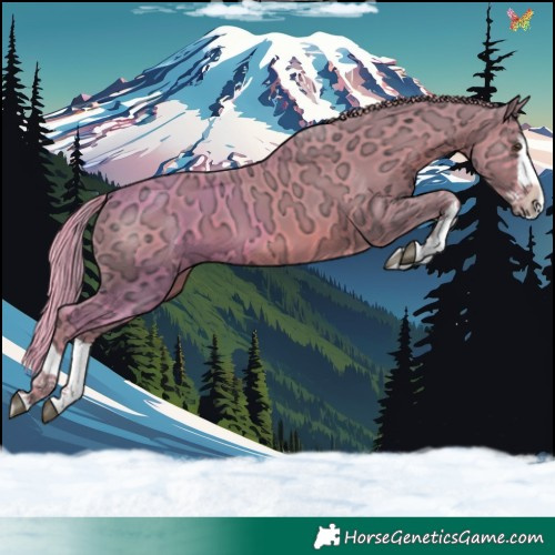 Horse Color:Watercolor Chestnut Ice Splash