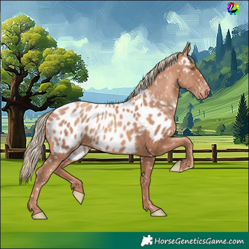 Horse Color:Gold Champagne Near Leopard