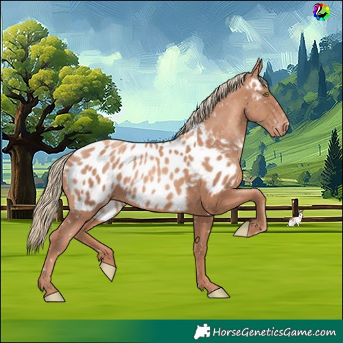 Horse Color:Gold Champagne Appaloosa