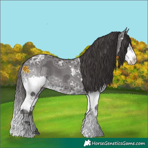 Horse Color:Smoky Black Ice Splash Tobiano