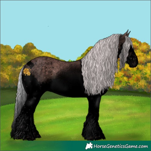 Horse Color:Void Platinum Chocolate Silver Brown Sabino Splash Tobiano