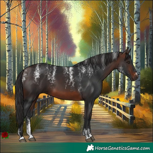Horse Color:Powder White Brown 