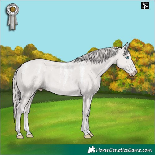 Horse Color:Powder White Platinum Smoky Creme 