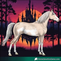 Horse Color:Silver Sable Champagne Dun Sabino Splash Frame Rabicano