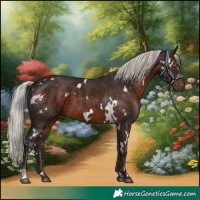 Horse Color:White Spotted Silver Brown