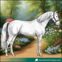 Horse Color:Silver Perlino Dun Mushroom Sabino