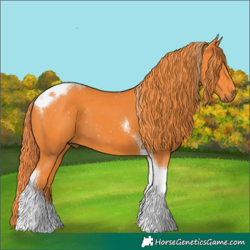 Horse Color:Watercolor Liver Chestnut Tobiano