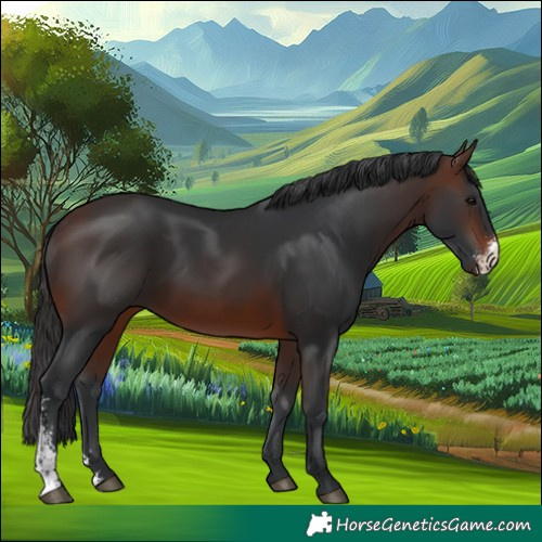 Horse Color:Brown Sabino