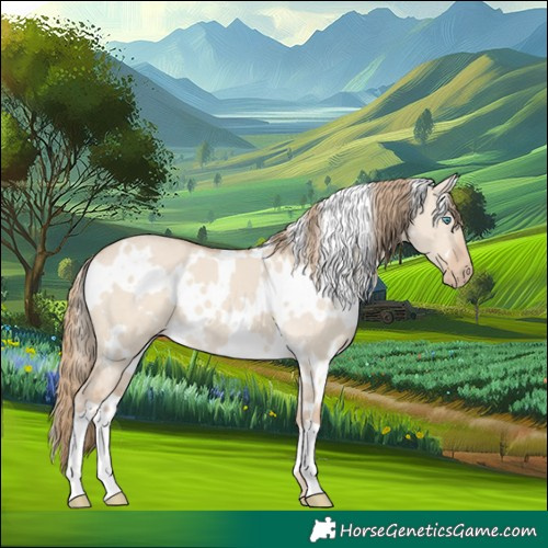 Horse Color:White Spotted Smoky Creme Dun 