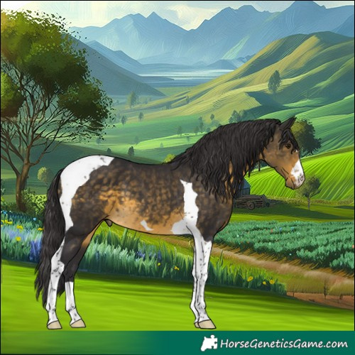 Horse Color:Buckskin Tobiano