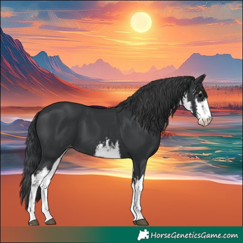 Horse Color:White Spotted Black Appaloosa 