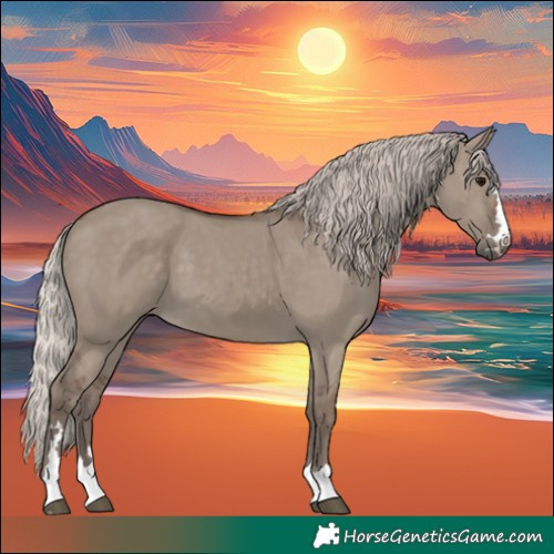Horse Color:Silver Grullo
