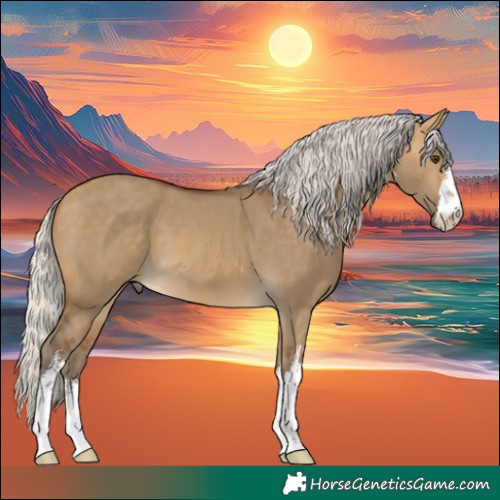 Horse Color:White Spotted Silver Buckskin Dun 