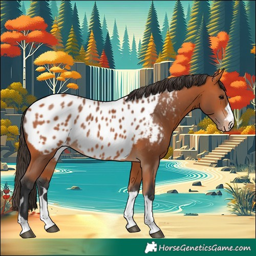 Horse Color:Bay Appaloosa Rabicano 