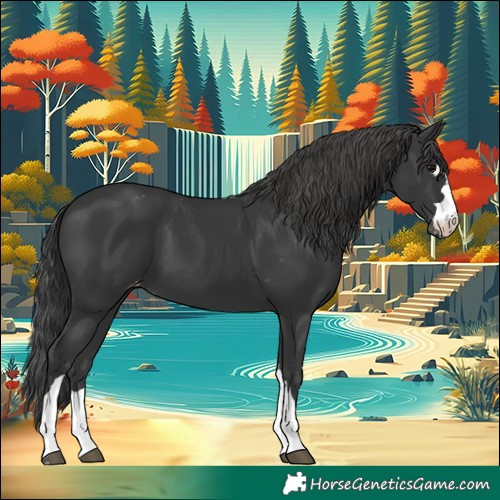 Horse Color:Black Appaloosa