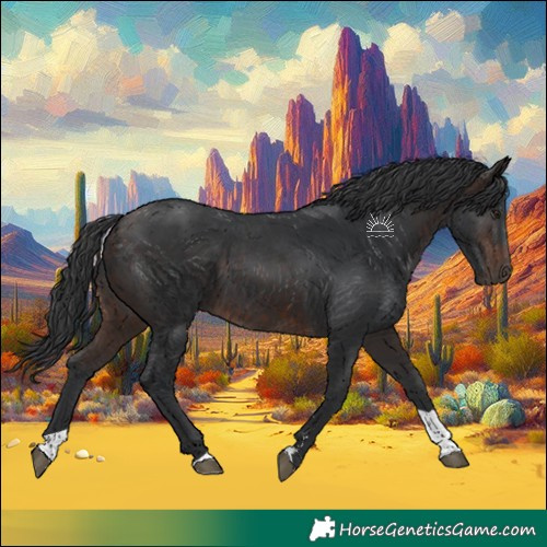 Horse Color:Brown Tobiano Rabicano 