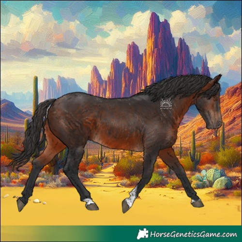 Horse Color:Brown Tobiano