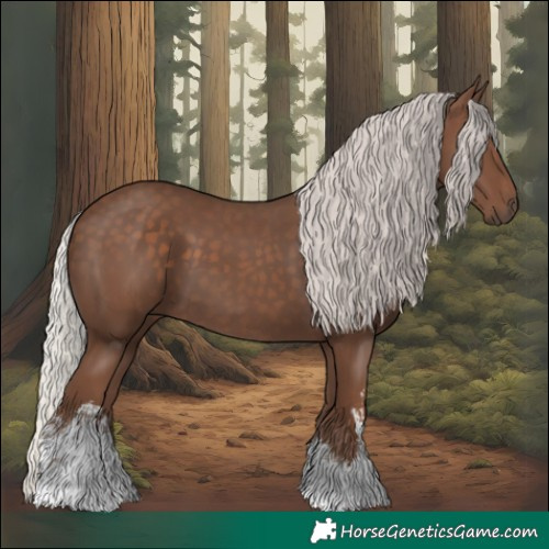 Horse Color:White Spotted Silver Black 