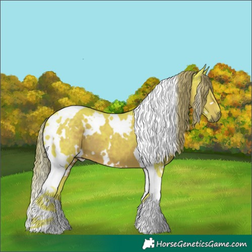 Horse Color:Watercolor White Spotted Liver Chestnut Tobiano