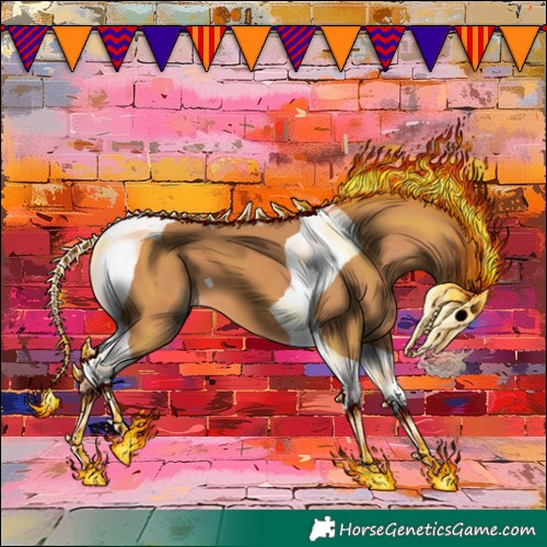 Horse Color:Chestnut Tobiano