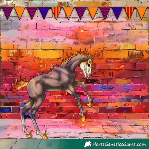 Horse Color:Watercolor Silver Bay 