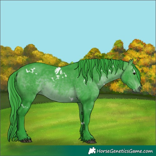 Horse Color:Watercolor White Spotted Brown 