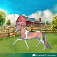 Horse Color:Watercolor Blue Onyx Tobiano