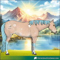 Horse Color:Watercolor Buckskin Tobiano 