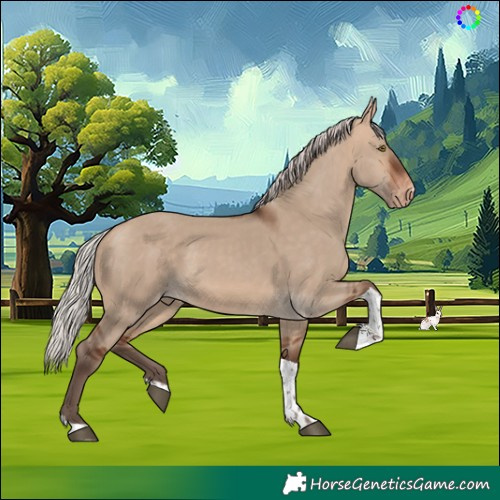 Horse Color:Silver Bay Dun Tobiano Skewed Appaloosa 