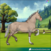 Horse Color:Silver Bay Dun Tobiano Skewed Appaloosa
