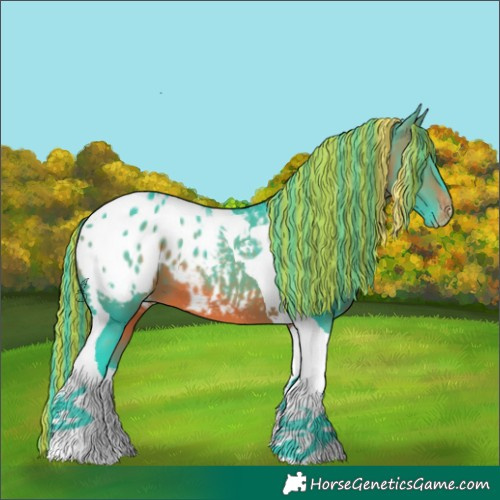 Horse Color:Painted Watercolor Brown Tobiano Blanket
