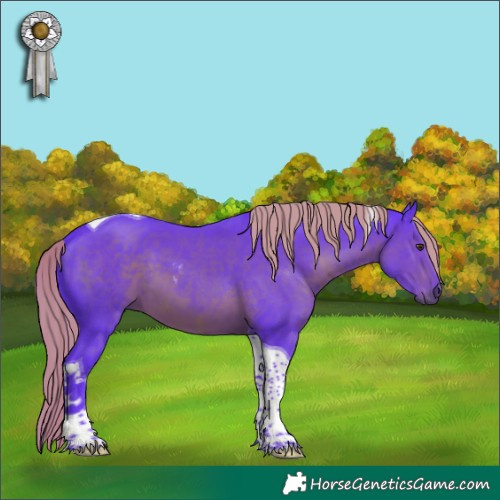 Horse Color:Watercolor Liver Chestnut Tobiano 