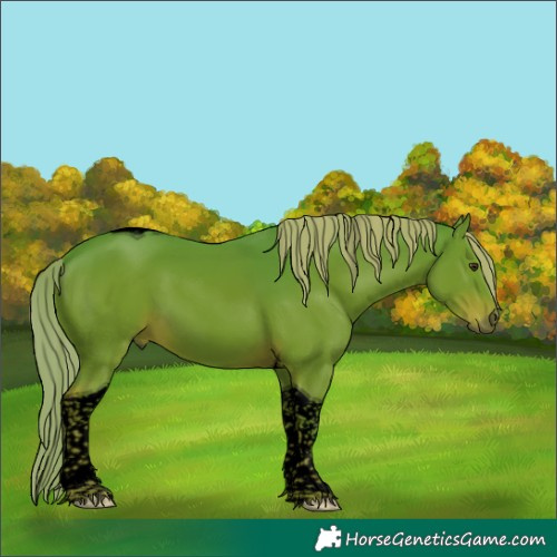 Horse Color:Void Watercolor Liver Chestnut Tobiano 