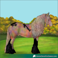 Horse Color:Void Nacre Chestnut Tobiano Varnish
