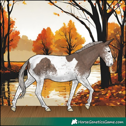 Horse Color:White Spotted Silver Black Tobiano 