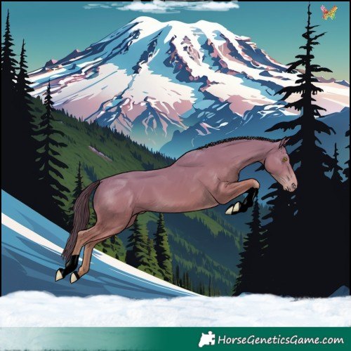 Horse Color:Classic Cream Champagne Tobiano Rabicano