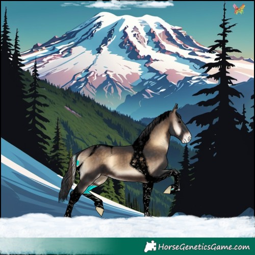 Horse Color:Void Brown Onyx Tobiano Varnish 