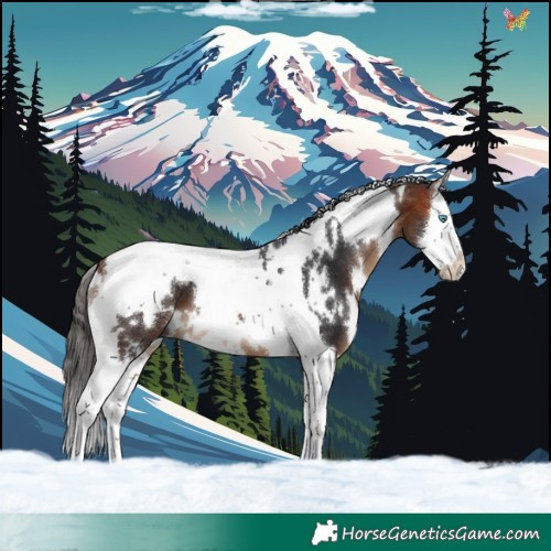 Horse Color:White Spotted Bay Splash Tobiano 